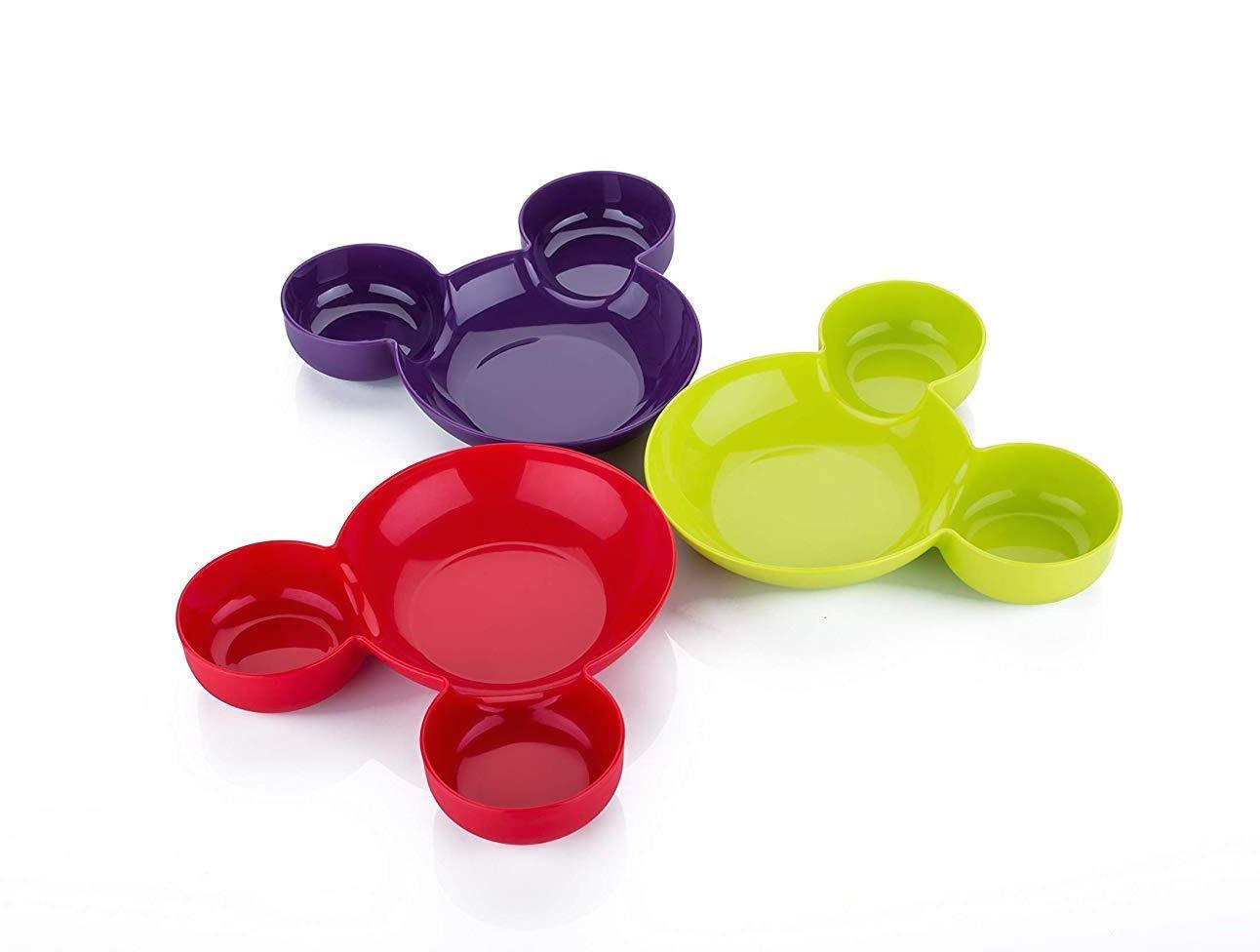 0843 Mickey Shaped Kids/Snack Serving Sectioned Plate - SkyShopy 0843 Mickey Shaped Kids/Snack Serving Sectioned Plate - SkyShopy
